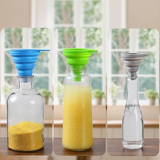 6 Pack Silicone Collapsible Funnels - Image 4