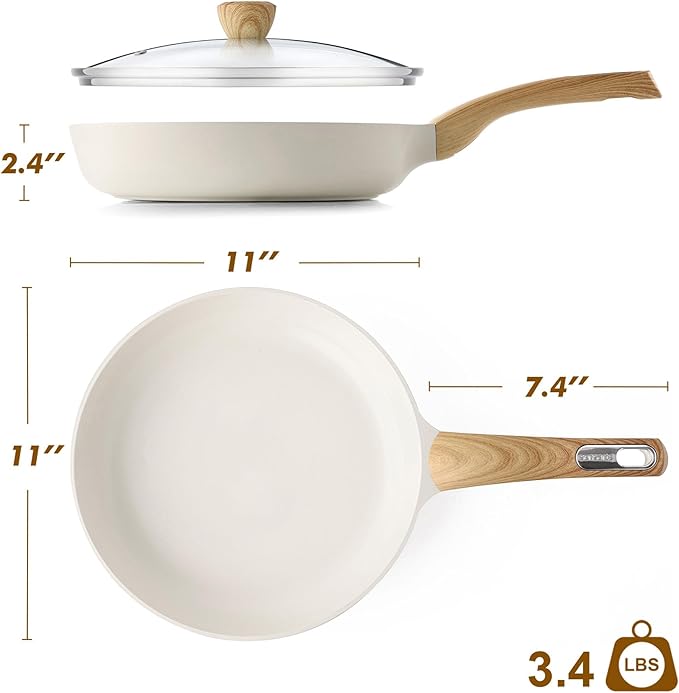 SENSARTE Ceramic Nonstick Frying Pan Skillet - Image 9
