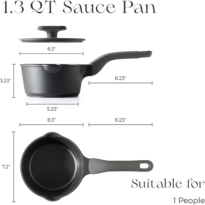 PRICUSIS Ceramic Nonstick Saucepan - Image 2