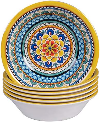 Certified International Portofino 12 Piece Melamine Dinnerware Set, Service for 4, Multi Colored
