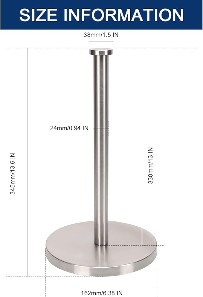 NearMoon Standing Paper Towel Holder, Kitchen Paper Towel Tissue Holder- - Image 2