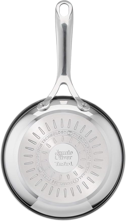 T-Fal Jamie Oliver Cooks Direct, Stainless Steel Non-stick Frying Pan 3 Pcs Set - Image 2