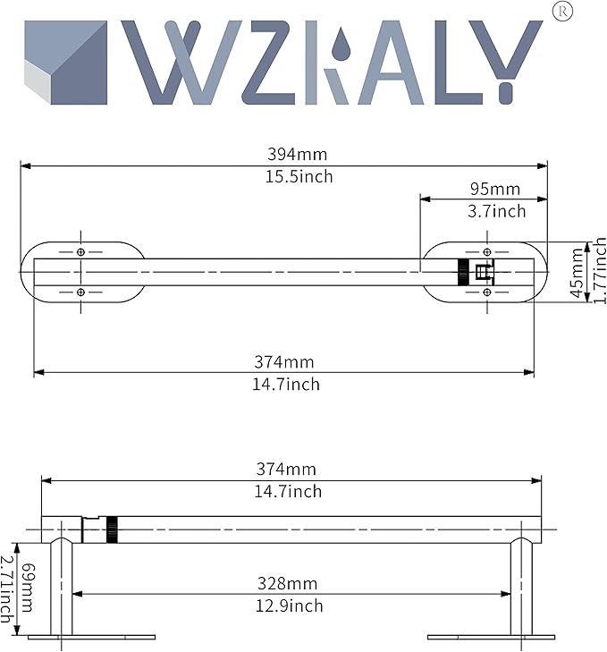 White Paper Towel Holder Under Cabinet, Self Adhesive or Wall Mounted SUS304 - Image 7