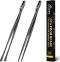 HOTEC Kitchen Tweezers Tongs Stainless Steel Professional Chef Tweezers by Hotec