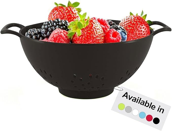 Meadow Lane 6-inch Small Colander, Dishwasher Safe, Double Handles, Compact - Image 2
