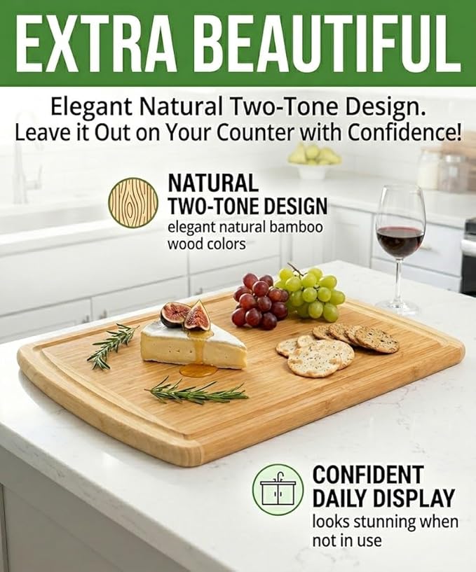 Greener Chef Luxury Bamboo Cutting Board - Image 8
