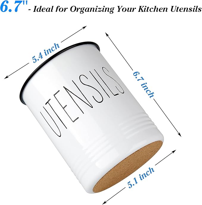 Bivvclaz Kitchen Utensil Holder, 6.7" Utensil Holder - Image 2