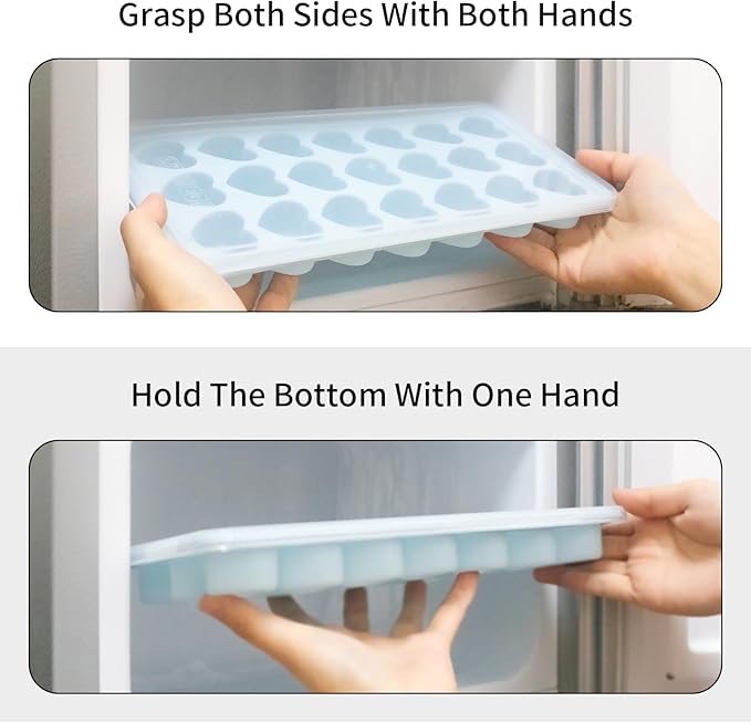 Heart Shape Ice Cube Tray, 21 Holes Silicone Ice Cube Mold - Image 5