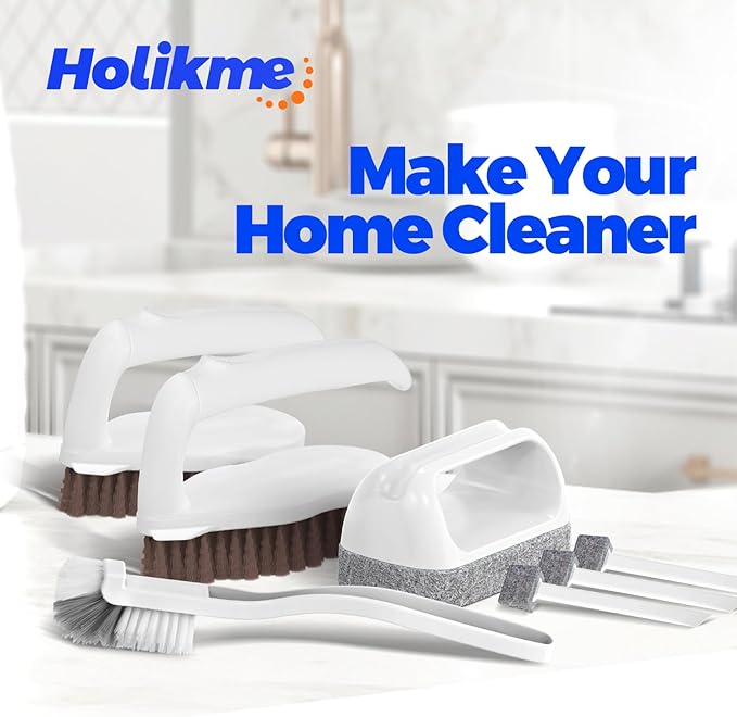 Holikme 7 Pack Deep Cleaning Brush Set, Scrub Brush, Grout Brush, Pool Brush - Image 7