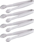 HINMAY 5" Mini Serving Tongs Set, Tiny Stainless Steel Small Tongs by HINMAY