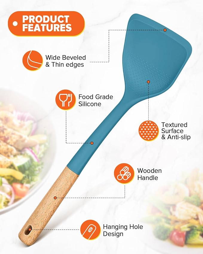 Silicone Cooking Utensils Set, Perfectly Angled - Image 4
