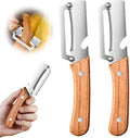 Premium Vegetable Peeler with Wooden Handle and Bottle Opener: 2-in-1 Stainless by Unknown