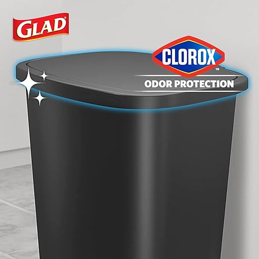 Glad 13 Gallon Trash Can 2 Pack | Plastic Kitchen Waste Bins - Image 3