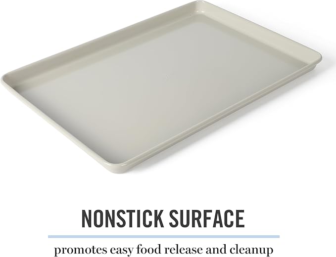 Martha Stewart Gallen 13 x 9 Inch Nonstick Carbon Steel Cookie Sheet – Cool Grey - Image 3