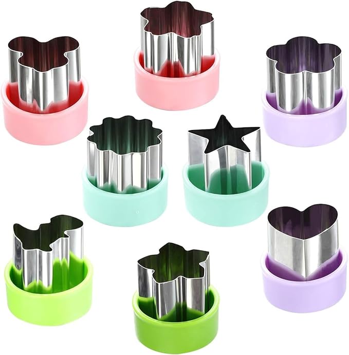 Vegetable Cutter Shapes Set – 1.5" Stainless Steel Mini Cookie & Fruit Cutters by Unknown