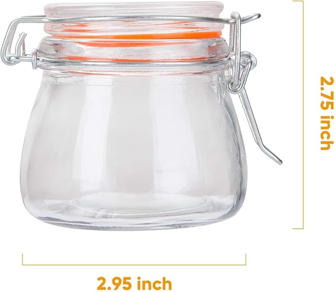 Small Glass Jars With Airtight Lids, Glass Spice Jars 5 oz, Maosn Jars With - Image 3
