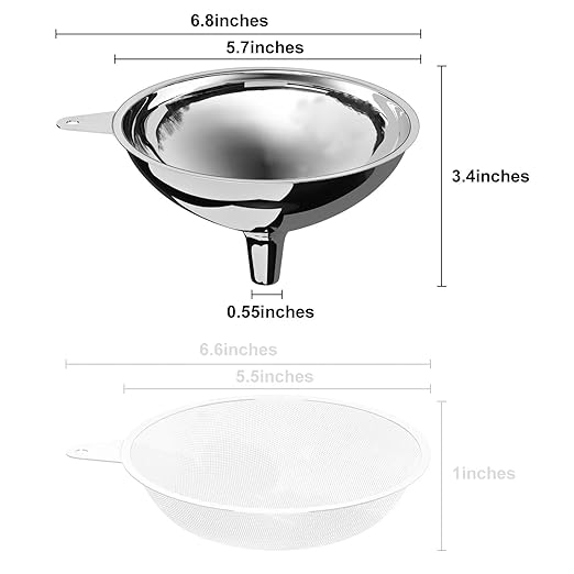 serinar Stainless Steel Large Funnel, Metal Funnel - Image 2