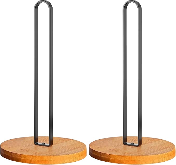 TONLEA Wooden Paper Towel Holder Countertop, Kitchen-Towel-Holder FreeStanding by TONLEA