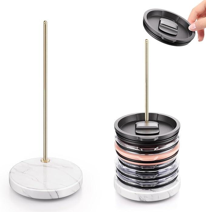 Stainless Steel Tumbler Lid Organizer by FunViet