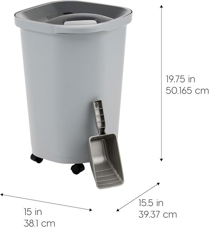IRIS USA Pet Food Storage Container 25 lbs, Premium 60% Improved Airtight Seal - Image 2