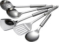 5 PCS Cooking Utensils Set Stainless Steel Kitchen Utensils Gadgets Resistant by LKEREJOL