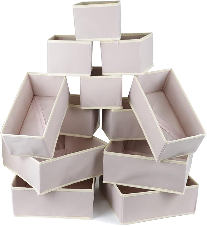 Fordonral 12 Pack Drawer Organizer Clothes, Foldable Fabric Dresser Organizer - Image 7