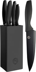 MasterChef Knife Set with Block, 6 Kitchen Knives and a Universal Knife Holder by MasterChef