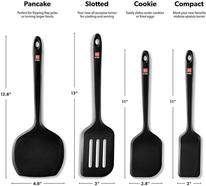 DI ORO Silicone Turner Spatula Set - Image 6