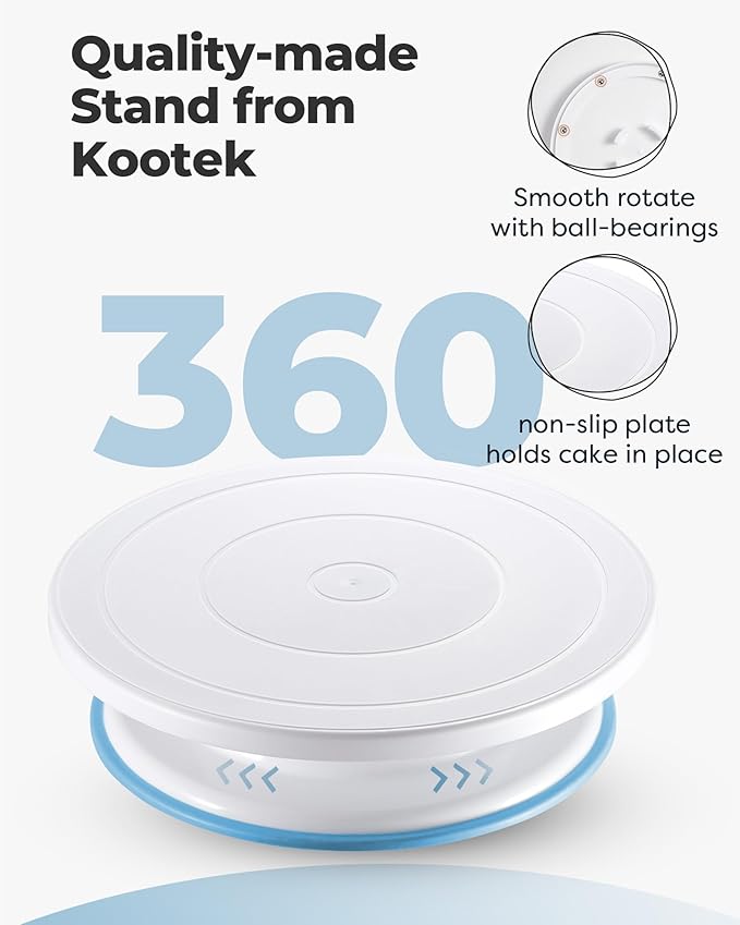 Kootek Cake Decorating Kit Baking Supplies Set Cake Turntable - Image 3