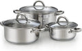 Cook N Home 6-Piece Stainless Steel Pots Set, 1.5 & 3 Qt Sauce Pots by CookNHome