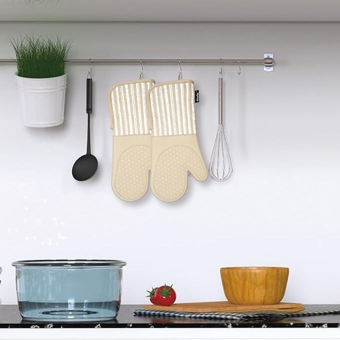 Alselo Silicone Oven Mitts Heat Resistant 932℉ - Image 8