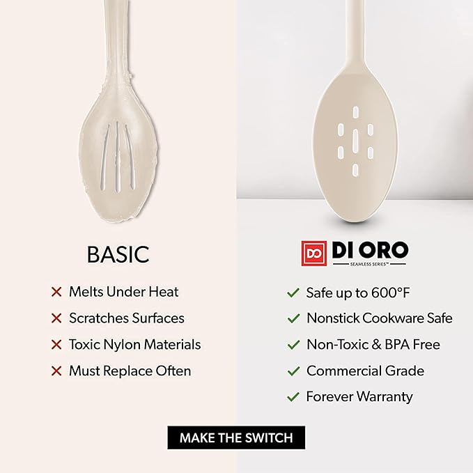 DI ORO Silicone Spoons for Cooking - Image 7