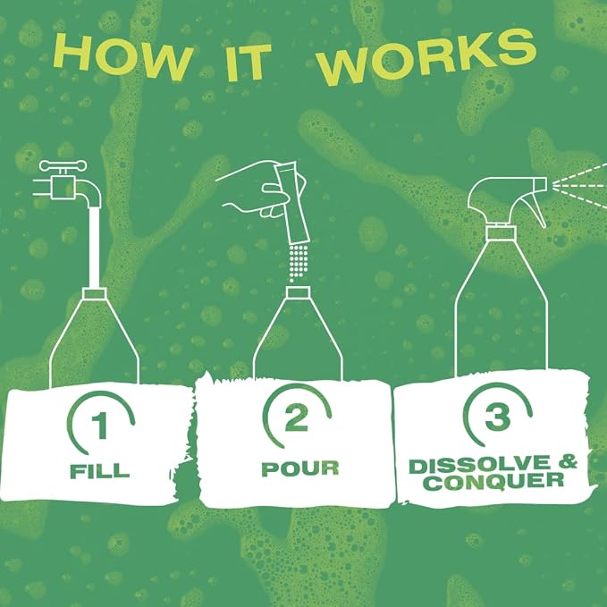 | Foaming Dish Soap Refill Powders | Eco Friendly, Plastic Negative, Cruelty Free, Wild Basil Scent | 4 Pack Refills, Makes 4 11oz Bottles (44oz Total)