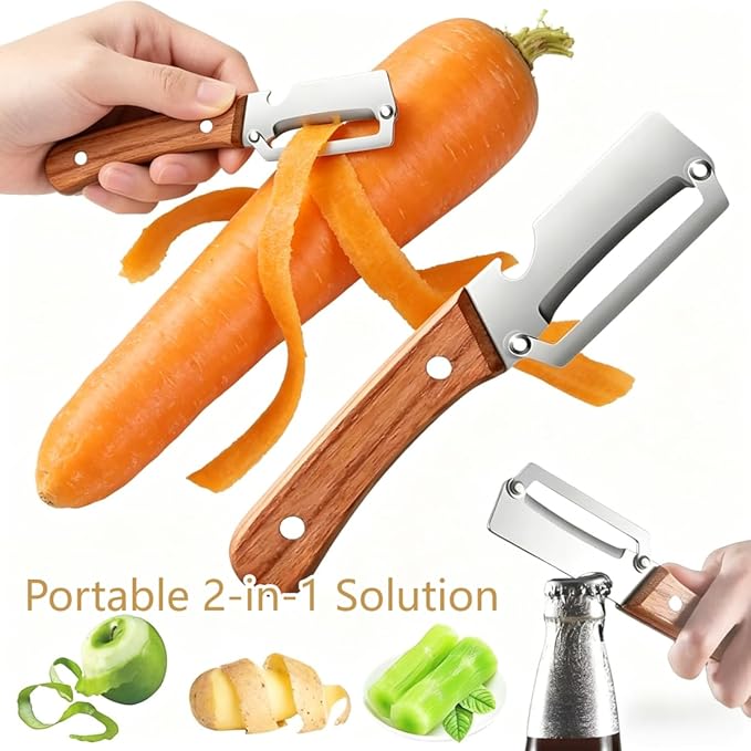 2 Pack Premium 2-in-1 Multi Functional Vegetable and Fruit Peeler - Image 3