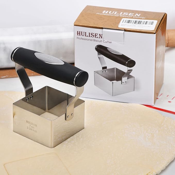 HULISEN Square Biscuit Cutter, 2.75 Inch Stainless Steel Cookie Cutter - Image 8