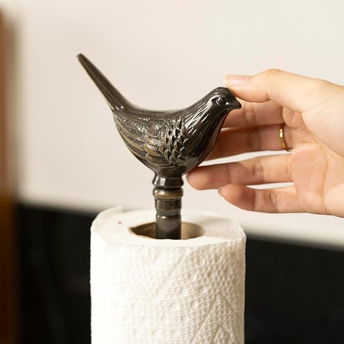1 Luxurious Brass Paper Towel Holder countertop - Image 5