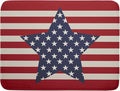Blue Star Patriotic July of 4th Dish Drying Mat by Aytipun