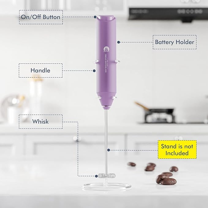 Powerful Milk Frother Handheld Foam Maker, Mini Whisk Drink Mixer - Image 3