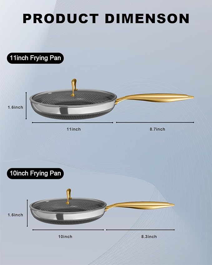 FogDream 10" 11" Stainless Steel Frying Pan - Image 6