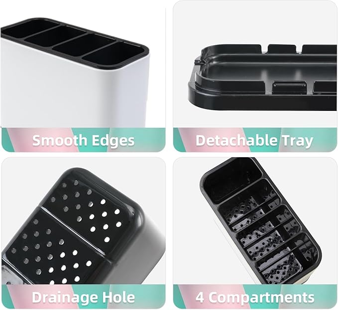 LIBODOUR Utensil Holder, Stainless Steel Caddy Counter, Spoon holder, 4 - Image 5