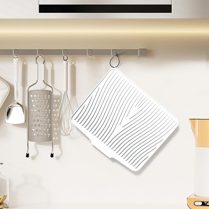 Silicone Dish Drying Mat for Kitchen Counter, Dish Drying Pad, Non-Slip Drain - Image 5