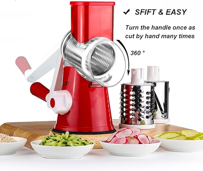 Cambom Rotary Cheese Grater Hand Crank Cheese Shredder - Image 7