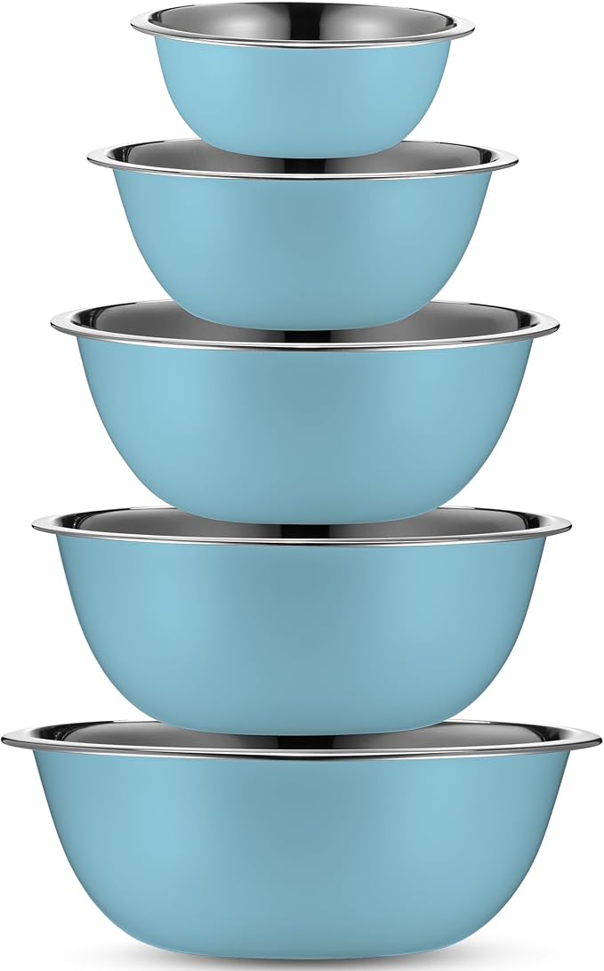 WHYSKO Meal Prep Stainless Steel Mixing Bowls Set, Refrigerator, and Kitchen - Image 2