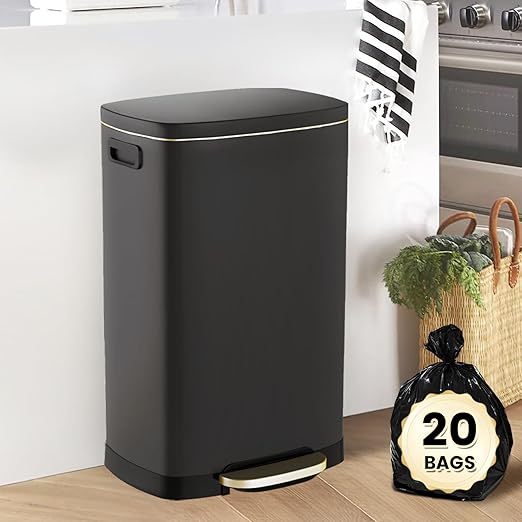 ELPHECO Kitchen Trash Can with Lid Soft Close, 13 Gallon / 50L Stainless Steel - Image 8