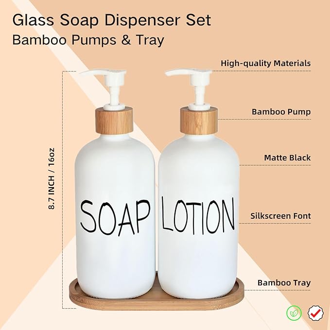White Soap Dispenser Bathroom Set, Set - Image 2