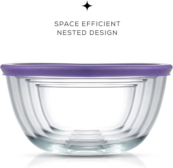 JoyJolt Very Peri 8pc Glass Mixing Bowls - Image 8