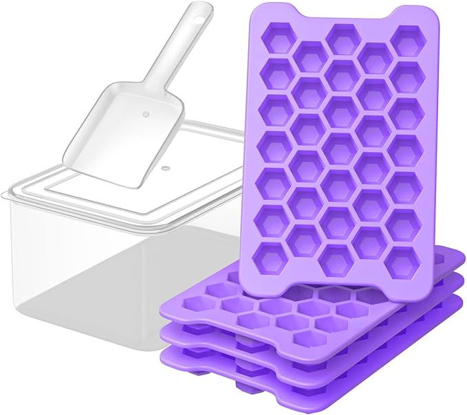 Mini Ice Cube Tray for Freezer: Small Plastic Ice Cubes Trays for Freezer by FDDAI