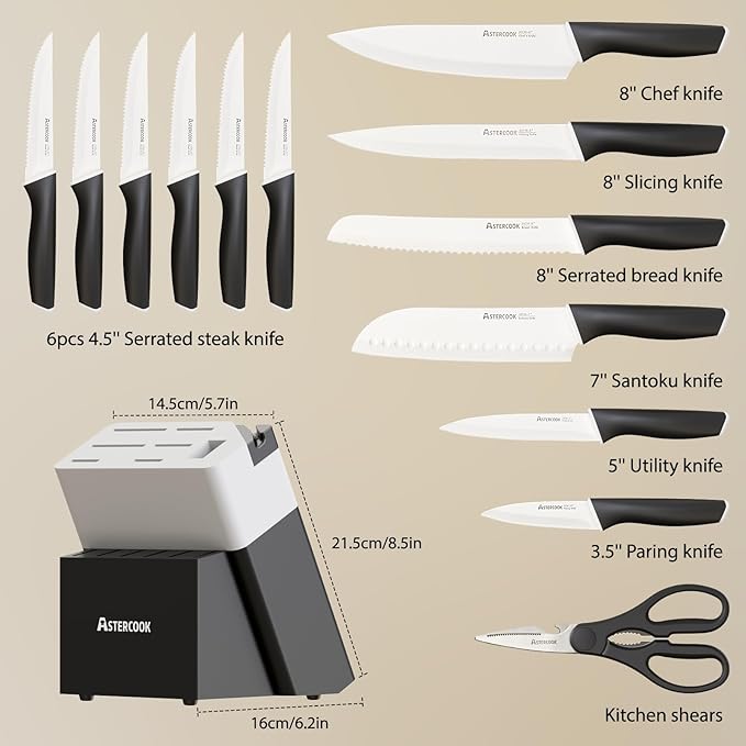 Astercook Knife Set, Kitchen Knives - Image 4