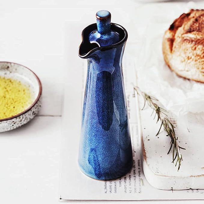 Small Ceramic Olive Oil Dispenser Bottle - Image 2