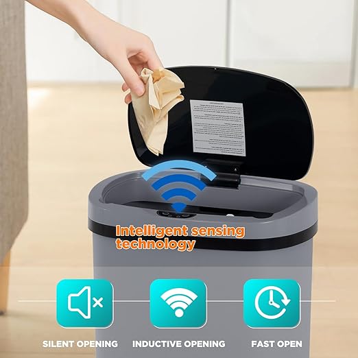 BestOffice | 13 Gallon Plastic Trash Can - Image 2